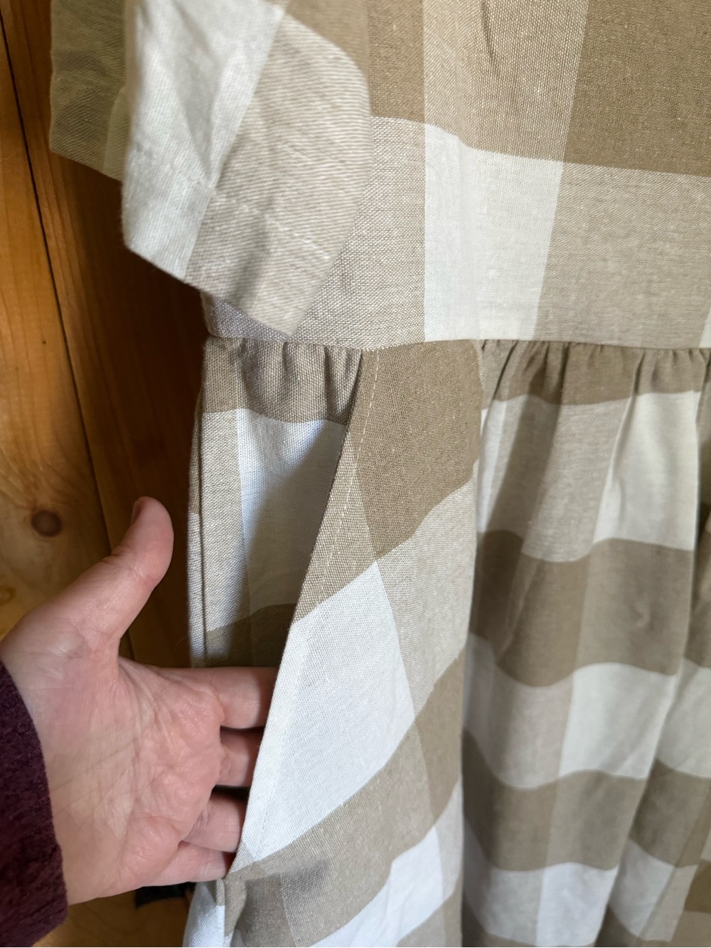 NO BRAND | gingham maxi dress - Picture 4 of 6
